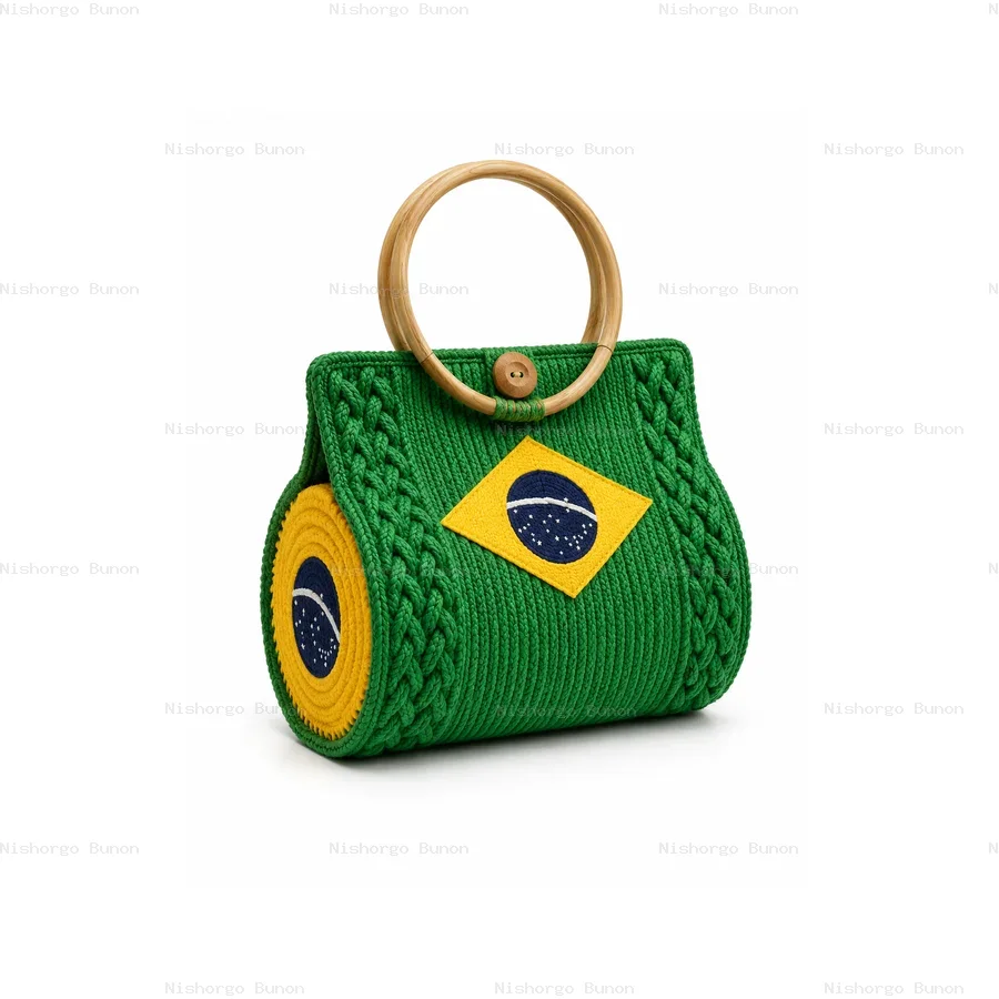 Cable Knit Statement Bag